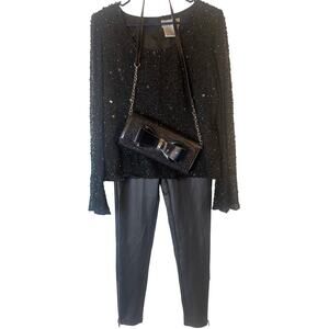 Crossbody Glitter Ribbon Purse by Betsy Johnson